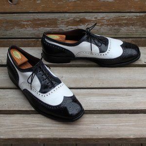 VTG Allen Edmonds Black & White Spectator Wingtips